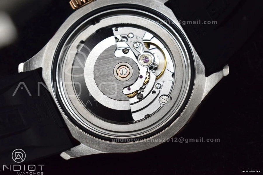SS Best Comfortable 1165 on A Black BLSF Black Dial Automatic Rubber RG 42 SuperOcean Edition Strap 1:1 0726